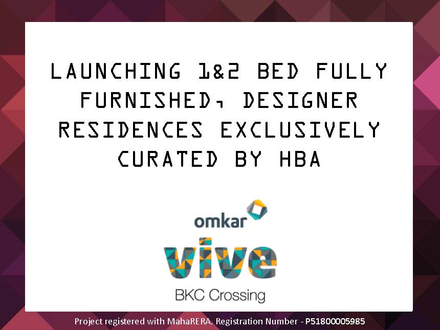 Omkar Vive launches 1 & 2 BHK fully furnished residences curated by HBA in Mumbai Update
